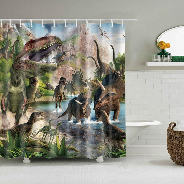 VIKAMA Duschvorhang mit Sternenhimmel Muster in Multicolour, Nordisch inspirierter Design-Stil, wasserdicht und schimmelresistent, B/H: 90 x 180 cm - Bild 1