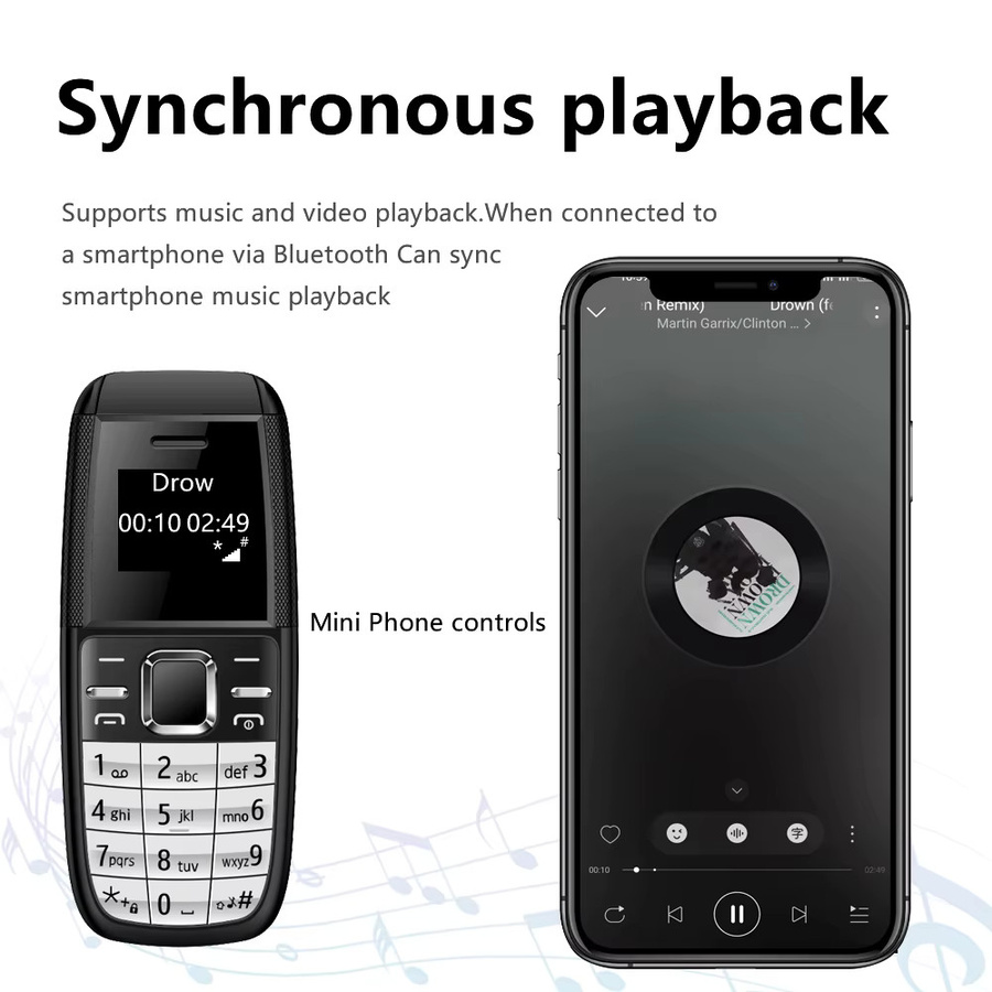 SERVO BM200 Mini-Tastenhandy mit 2G, GSM, 2 SIM-Karten und Bluetooth in Rot - Bild 5