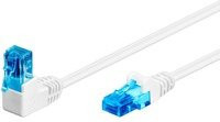 goobay Patchkabel Cat.6a U/UTP Ethernet LAN in Weiß mit 90 Grad Winkel, 2,0 m - Bild 1