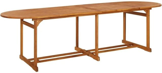 DELUKE Garten-Esstisch SEDO aus Massivholz Akazie in Braun, klappbarer Outdoortisch für Terrasse und Garten, B/T/H: 280 x 90 x 75 cm - Bild 1