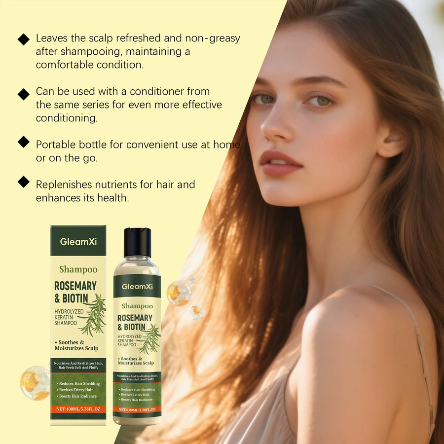 Gleamxi Rosmarin-Biotin-Shampoo, Unisex - Bild 4