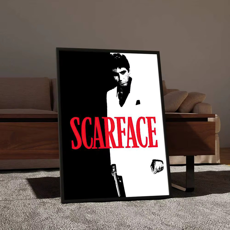 Vintage Filmplakat Scarface Rastar Poster in Multicolor auf Whitepaper-Druck B: 15,0 cm, H: 15,0 cm - Bild 5