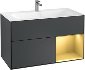 V&B Waschtischunterschrank Finion in Midnight Blue Matt Lacquer, B: 99,6 cm, H: 59,1 cm, T: 49,8 cm - Bild 1