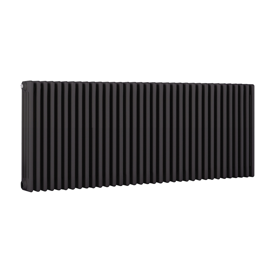 Hudson Reed Gliederheizkörper Horizontal 4-Säulen aus Stahl in Grau, B: 159,5 cm, H: 60 cm - Bild 1