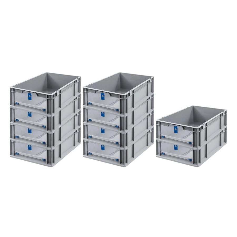 PROREGAL SparSet 10x Eurobox NextGen Insight Cover Transportbox Blau H x B x T: 17 x 40 x 60 cm, 34 Liter - Bild 2