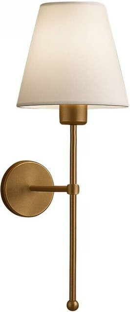 Opviq Wandleuchte in Gold und Creme aus Metall und PVC mit E27 Fassung, B/H/T: 13 x 50 x 13 cm - Bild 1