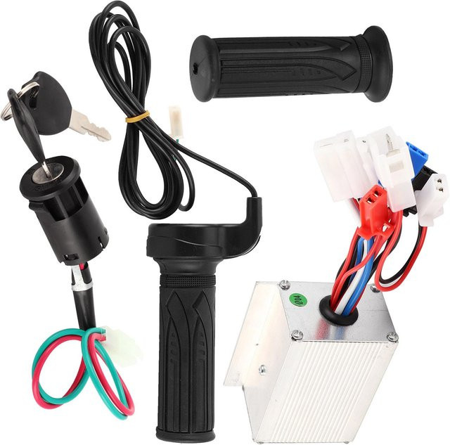 CosyHome Geschwindigkeitsregler-Set für Elektroroller, 24 V, 250 W, Controller mit Gasdrehgriffverriegelung, Schwarz - Bild 1