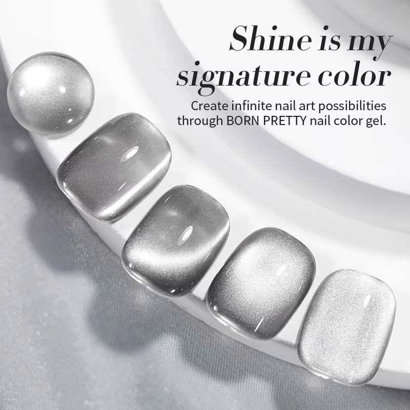 BORN PRETTY Magnetgel Nagellack, Grau, 10 ml - Bild 3