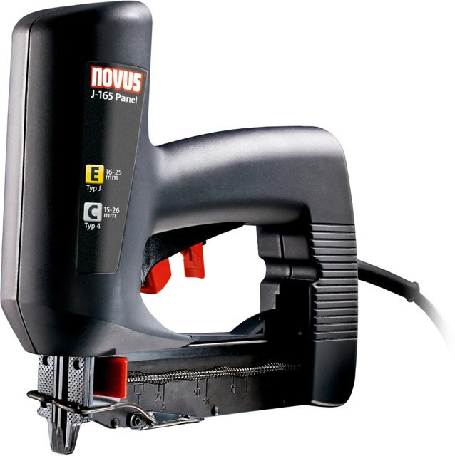 Novus Elektrotacker J-165 Panel Premium-Tacker für Profilholzkrallen und Zierleisten mit Klammerntyp Typ 4 und Klammernlänge 15 - 26 mm - Bild 2