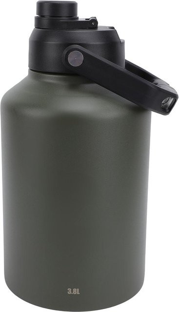 Aimo Sportwasserflasche aus Edelstahl, doppelwandig vakuumisoliert, Farbe: Grün, 3,8 l - Bild 1