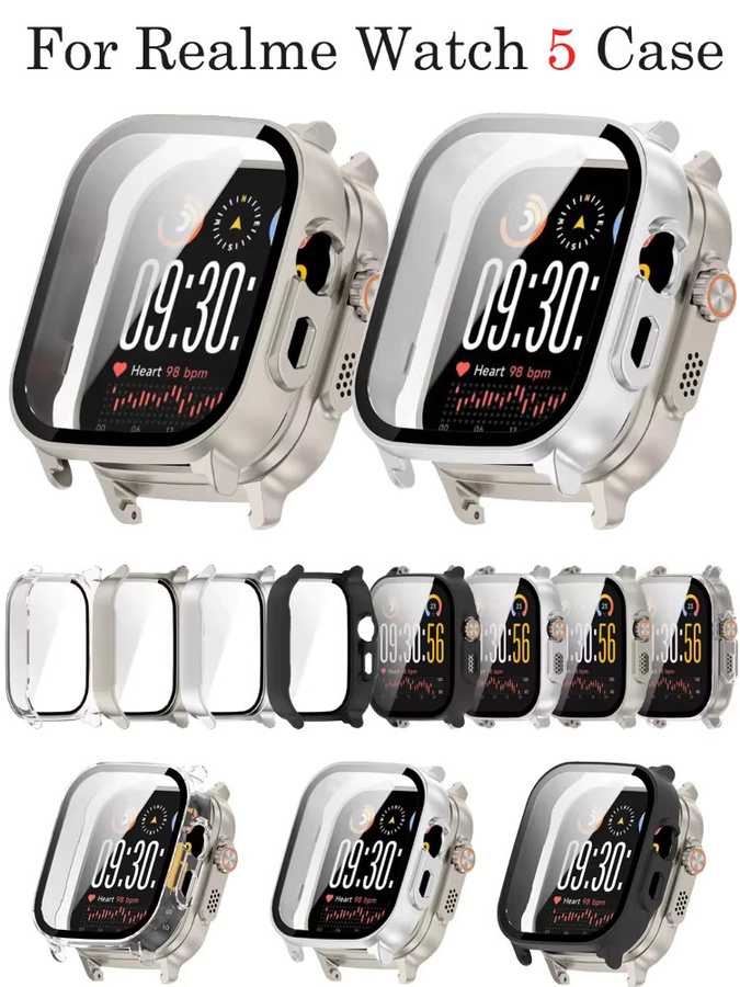 Realme Uhrenzubehör, Glas + Hülle für Realme Watch 5, transparent - Bild 6