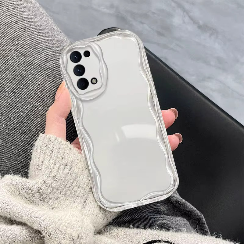 Transparente TPU Wellen-Softcase Schutzhülle für Oppo Reno5 5G, Reno5 4G, Find X3 Lite und Reno5 K - Bild 2