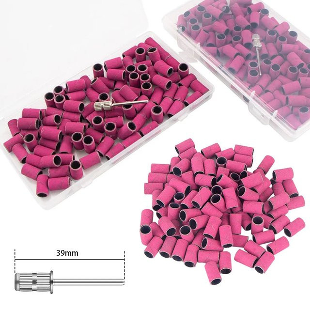 100 Stück Rose Nagel Schleifbänder für elektrische Nagelbohrer, UV Gel Acryl Entferner - Bild 1