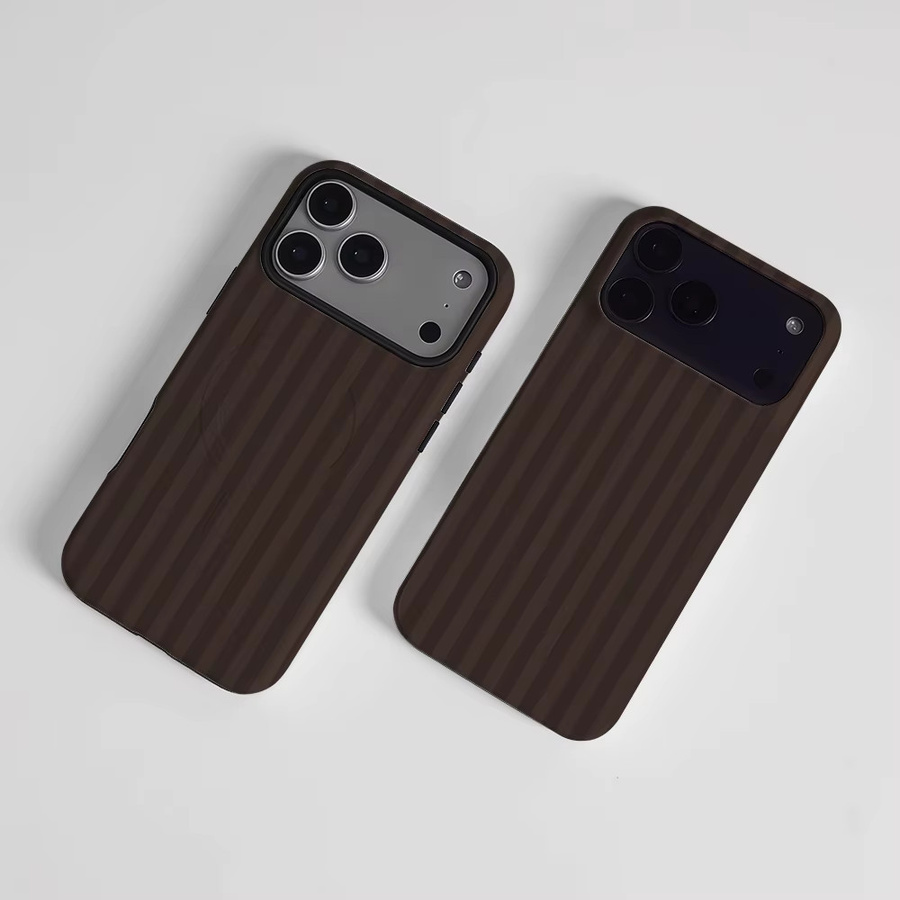 CaseLumi Matte Bumper Schutzhülle mit MagSafe für iPhone 17 16 15 Plus Pro Max in Dunkelbraun Himmelslicht-Sterne - Bild 3