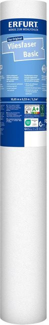Erfurt Vliestapete Basic 106, weiß, B/L: 53 x 1005 cm - Bild 1