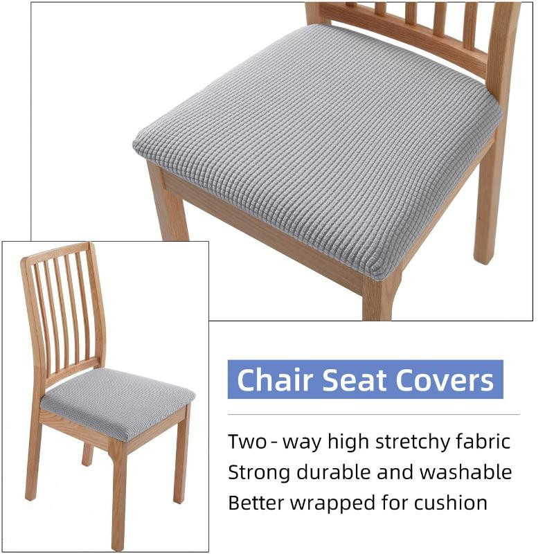 Yiran Furniture Esszimmerstuhl Sitzbezüge aus Stretch-Jacquard, abnehmbar und waschbar - Bild 2