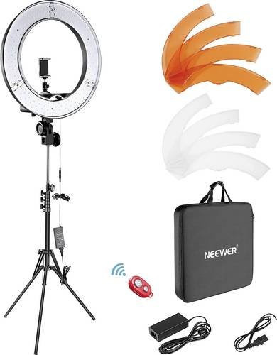 Neewer RL-18 LED Ringlicht mit Stativ in Schwarz - Bild 1