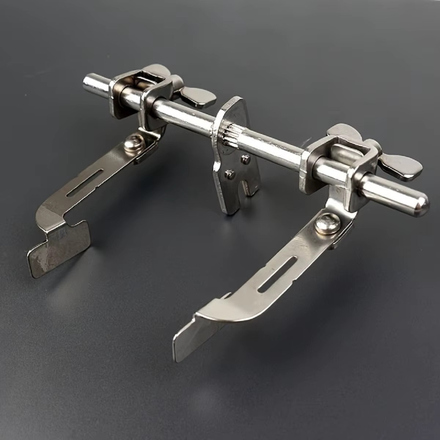 Verstellbares Flugzeugmessgerät aus Metall mit doppelter Stoppkante für links und rechts in Silber und Grau - Bild 3
