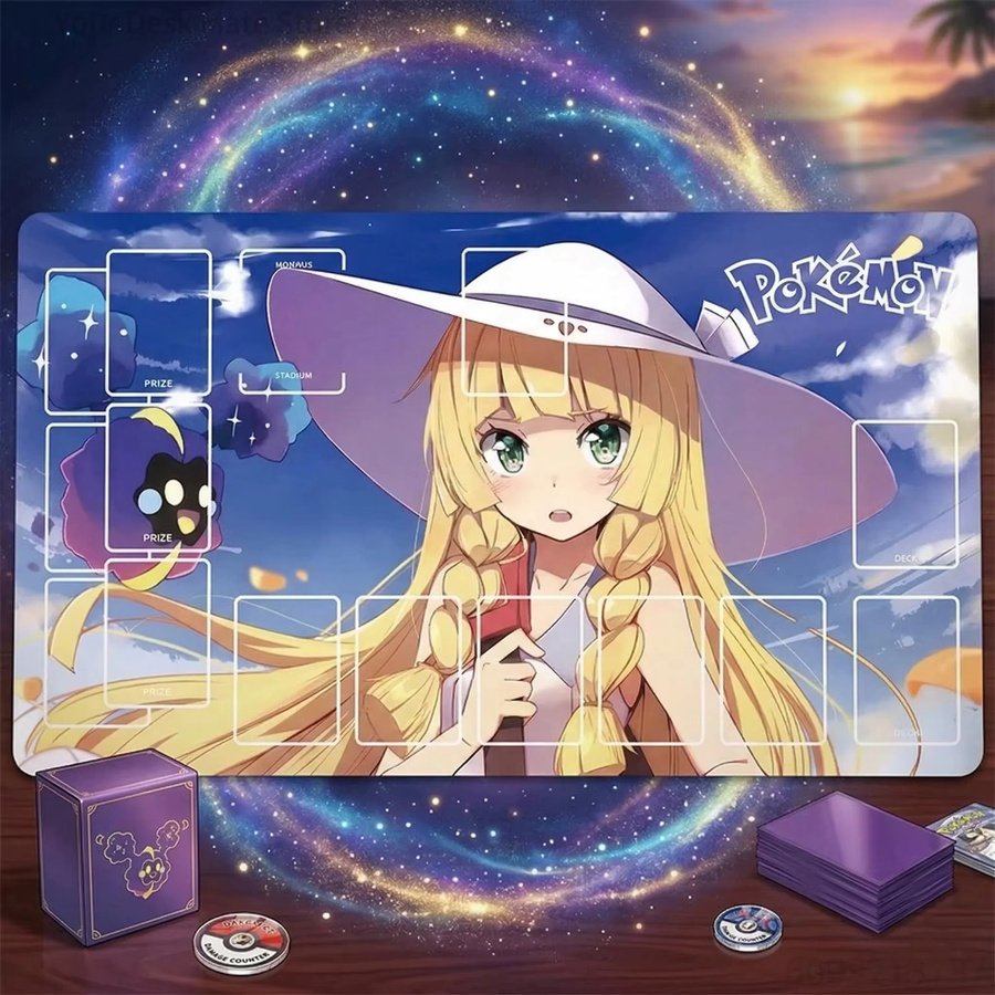 Potdemiel Gaming-Mauspad Pokemon Lillie Cosmog Anime Girl Schreibtischunterlage Multicolour - Bild 3