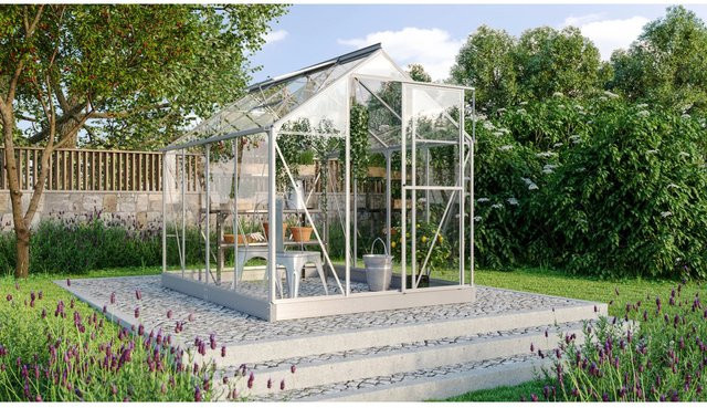 Vitavia Gewächshaus Triton 5000 ESG mit Aluminium Vorzugsset in Silber - Bild 1