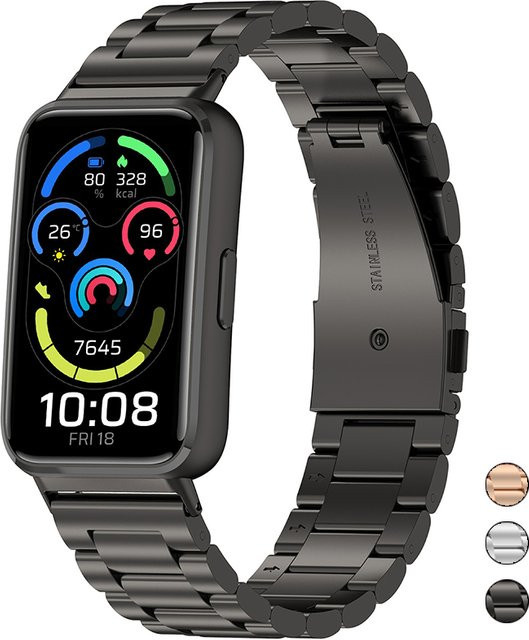 CHIICSMART Uhrenarmband Edelstahl, Schwarz, Unisex - Bild 1