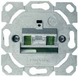 Telegärtner Netzwerkdose Unterputz Einsatz CAT 6A Ethernet LAN 8 Up/0 ohne Zentralplatte in Silber und Transparent - Bild 1