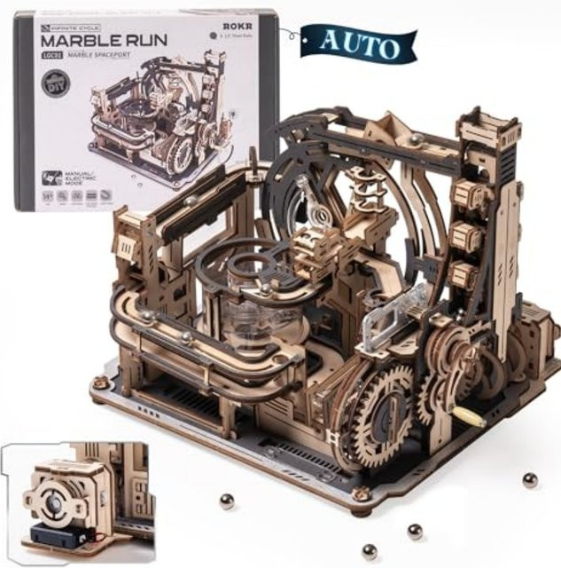 ROKR Marmor-Weltraumhafen, 3D-Puzzle, Holzpuzzle, Holz - Bild 1