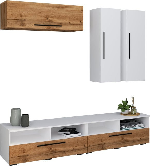 VCM Wohnwand Arila XL Anbauwand mit Stauraum, H x B x T: 200 x 190 x 40 cm - Bild 1