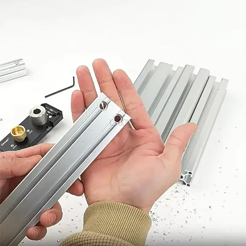 LTOOLS Universal Aluminium Profil Bohrjig für die 20/30/40 Serie in L-Typ und T-Typ als DIY Werkzeug zum Stanzen und Spleißen - Bild 4