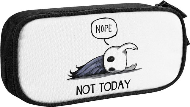 Hollow Knight Nope Not Today Federmäppchen in Schwarz für Schüler und Studenten - Bild 1