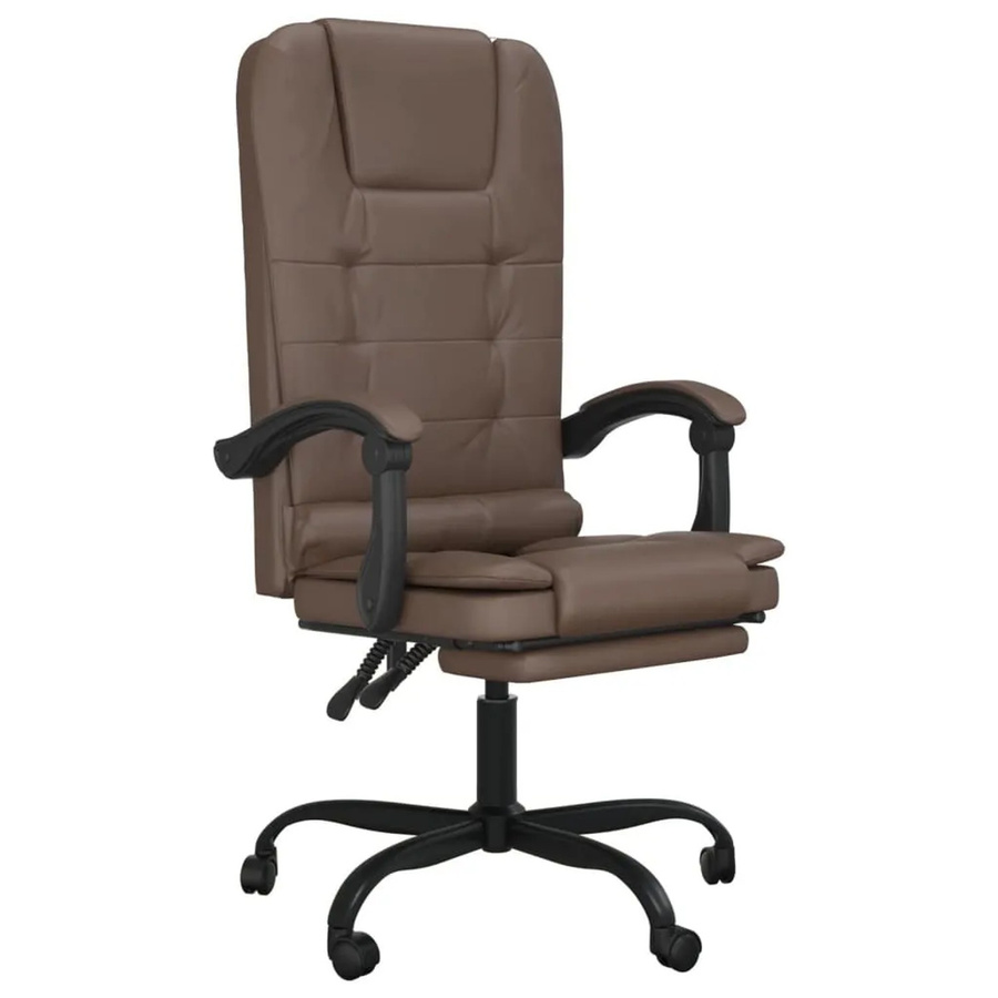 vidaXL Executive Bürostuhl mit Massagefunktion in Braun aus Kunstleder - Bild 2