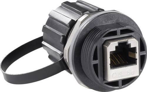 Conec 17-10000 Sensor-Aktor-Einbausteckverbinder Kupplung in Schwarz mit 8P8C Polzahl - Bild 1
