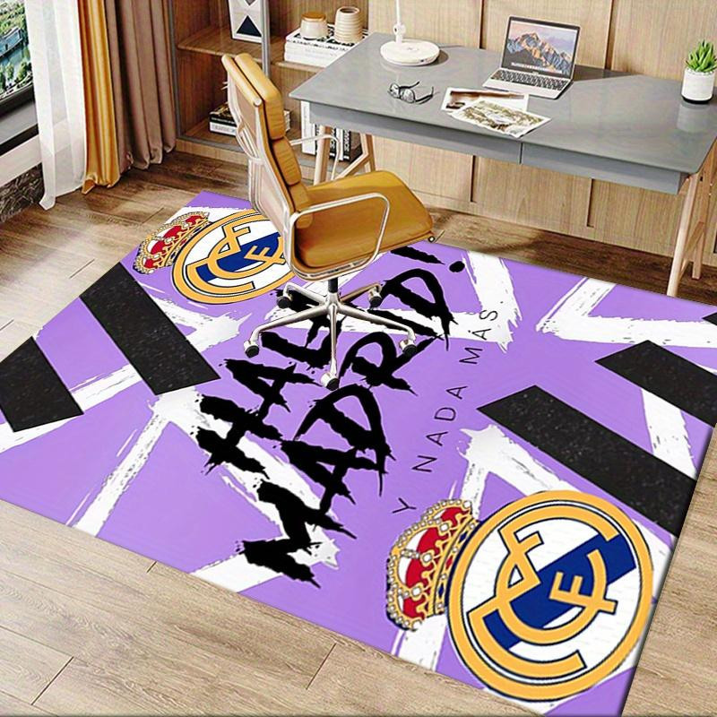 Yun Home Real Madrid Fußballverein Teppich, Waschbar und Rutschfest, Polyester, B/B: 120 cm x 80 cm, Multicolour - Bild 2