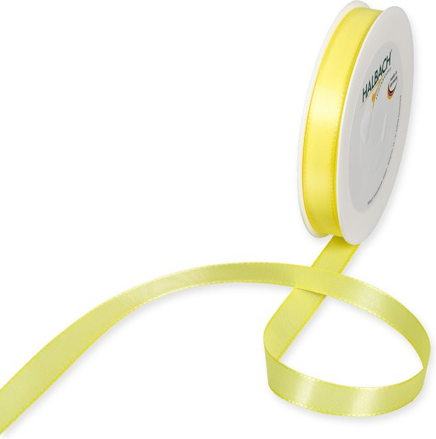 Halbach Taftband aus Polyester in Zitronengelb, Breite: 15 mm, Länge: 10 m - Bild 1