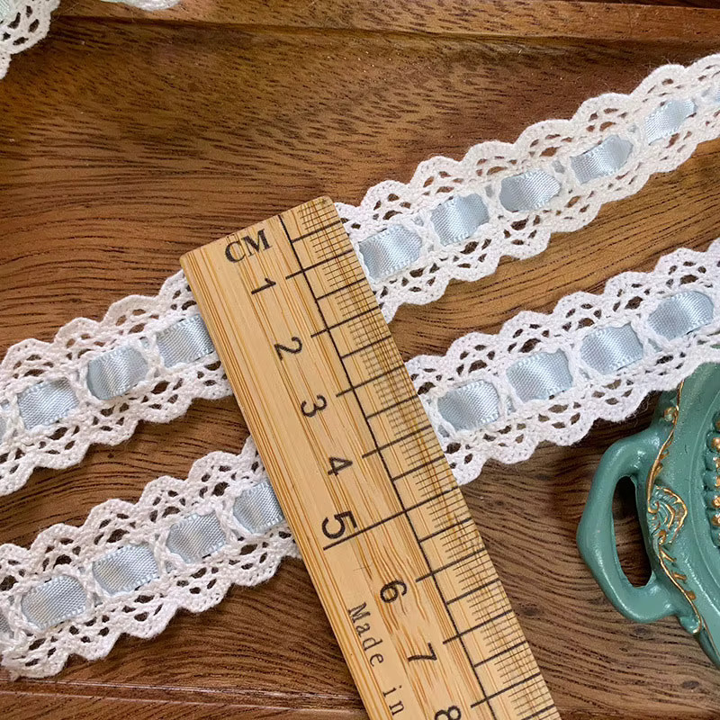Beiges Lolita Spitzenband aus Baumwolle für DIY Bastelzubehör und Stickerei - Bild 2