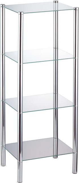 OBI Deco-Line Glasregal Serie Maupiti, Farbe Silber und Transparent, Breite: 104 cm - Bild 1