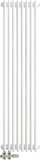 AICA Traditioneller Gusseisenstil 3 Spalten Heizkörper Weiß B: 1500 mm, H: 380 mm - Bild 1