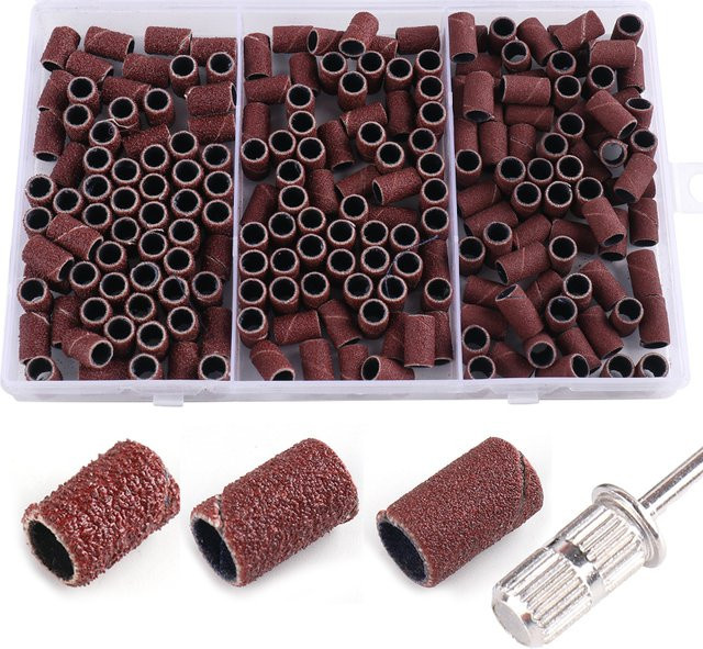QI WU Schleifkappen-Set für elektrische Maniküre-Maschine, 210 Teile - Bild 1