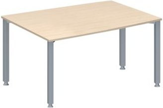 Schäfer Shop Genius Konferenztisch MODENA FLEX in Ahorn und Weißaluminium, höhenverstellbar, B: 140 cm, T: 100/80 cm, H: 72-84 cm - Bild 1