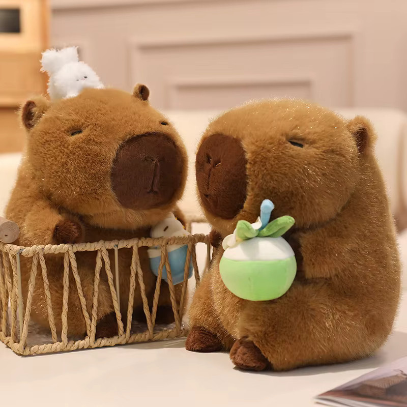 DOYOUDO Capybara Plüschtier, weiches Tier Kissen, 22 cm - Bild 2