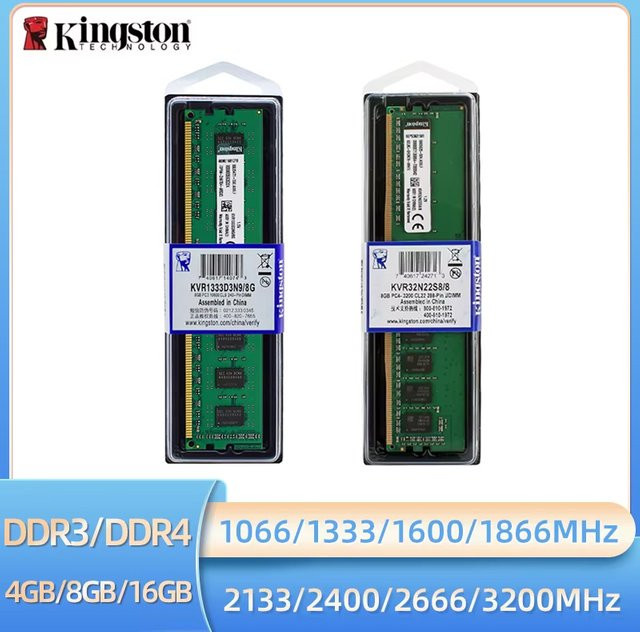 Kingston Desktop-Arbeitsspeicher DDR3 und DDR4 RAM in Grün - Bild 1