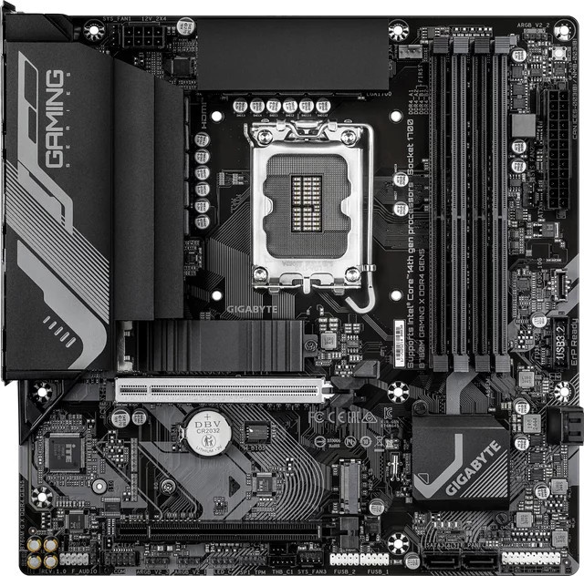 Gigabyte B760M Gaming X DDR4 Mainboard LGA 1700 Micro ATX in Schwarz mit USB-C und Ethernet/LAN - Bild 1