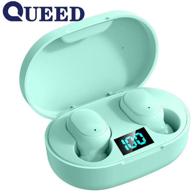 QUEED Bluetooth-Headset kabelloses Stereo-In-Ear Sport-Mini-Headset grün - Bild 1