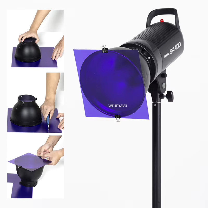 Wrumava Farbfolie für LED-Studiobeleuchtung und Blitzlicht in Multicolor, 30 cm Durchmesser - Bild 4