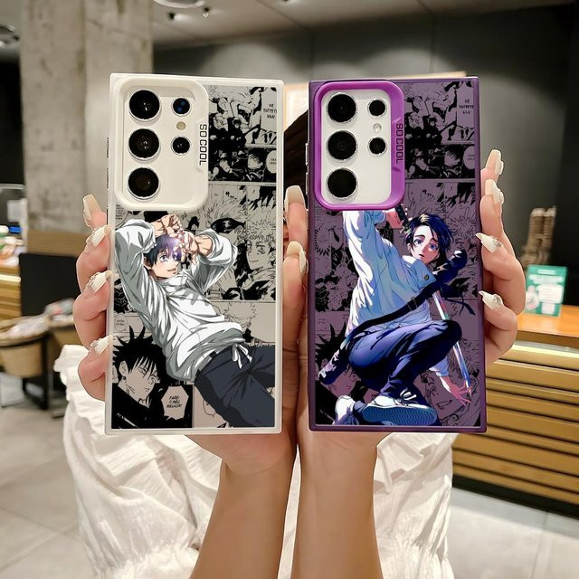 Stoßfeste TPU Handyhülle mit Okkotsu Y-Yuta Anime Design für Samsung Galaxy S25 S24 S23 S22 S21 Ultra Plus 5G in Schwarz und Multicolour - Bild 1