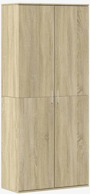 vidaXL Highboard Sonoma-Eiche aus Holzwerkstoff, B/T/H: 80 x 35 x 180 cm - Bild 1
