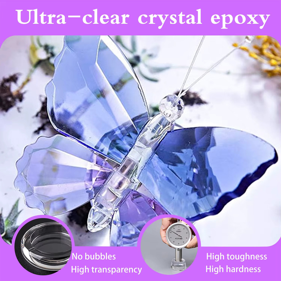 LEQU Happy And Fun UV-Harzklebstoff, kristallklar, 500g, UV-härtendes Epoxidharz für DIY-Schmuck und Dekorationen - Bild 7