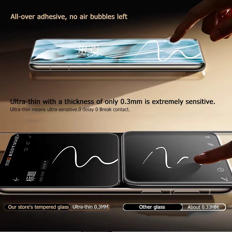 3er-Set gehärtetes Glas als Displayschutz für OnePlus Nord 1+ transparent mit Fingerabdruck-Entsperrfunktion - Bild 4