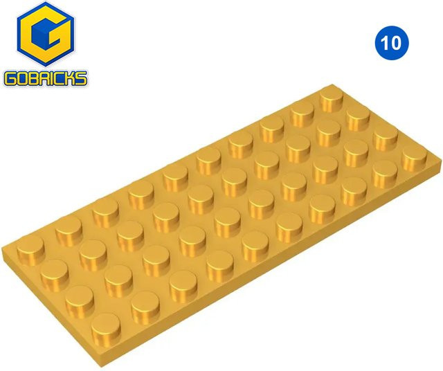 Gobricks Bausteine 4x10 Grundplatte, 10-teiliges Set, Zubehör - Bild 1