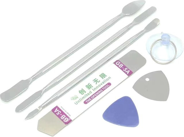 7-teiliges JETTING Metall-Spudger-Set aus Stahl in Silber für die Handy-Reparatur und Mobiltelefon-Demontage - Bild 1